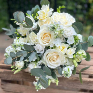 Elegant White & Green Bridal Bouquets